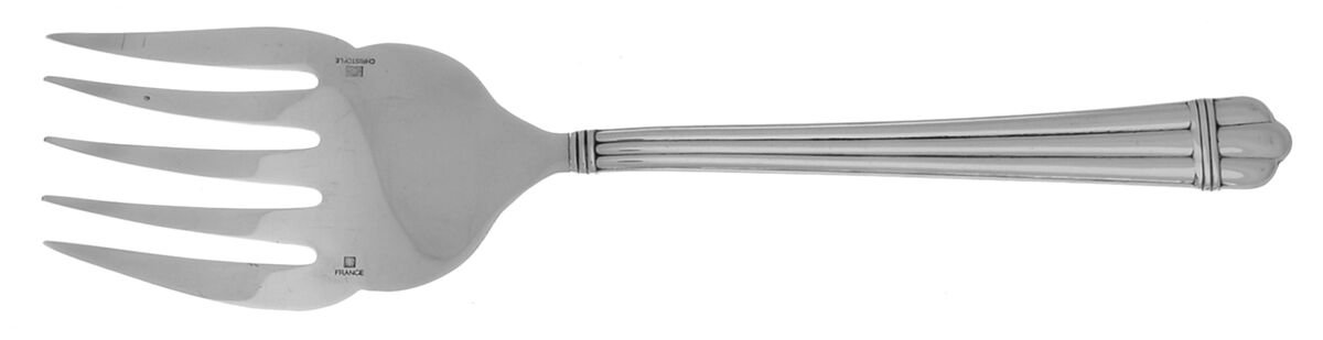Aria (Silverplate, 1984) Large Solid Fish Serving Fork by Christofle France-1