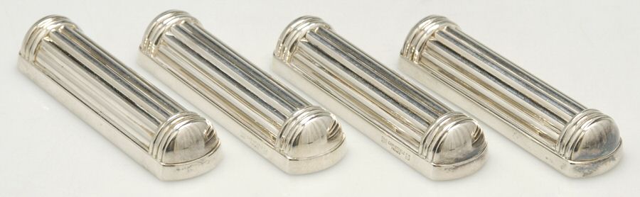 Aria (Silverplate, 1984) Knife Rest - Set of 4 by Christofle France-1