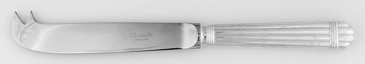 Aria (Silverplate, 1984) Cheese Knife with Stainless Blade by Christofle France-1
