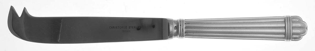 Aria (Sterling) Cheese Knife with Stainless Blade by Christofle France-1