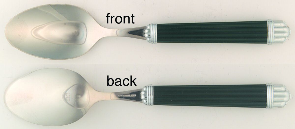 Aria-Green (Stainless) Oval Place Soup Spoon by Christofle France-1