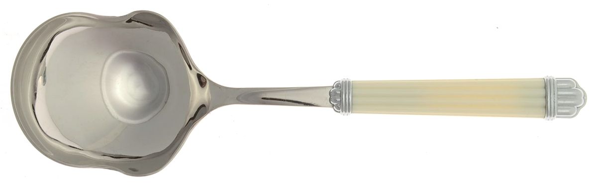 Aria-Ivory (Stainless) Boiled Potato/Vegetable Ladle by Christofle France-1