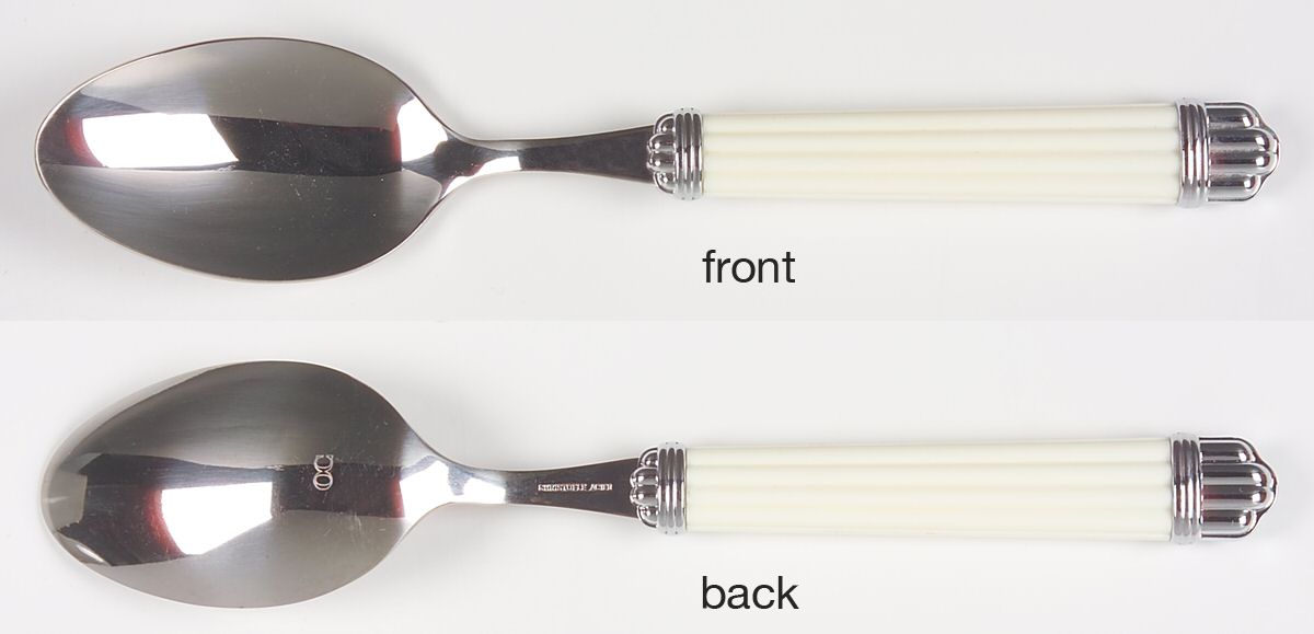 Aria-Ivory (Stainless) Oval Place Soup Spoon by Christofle France-1