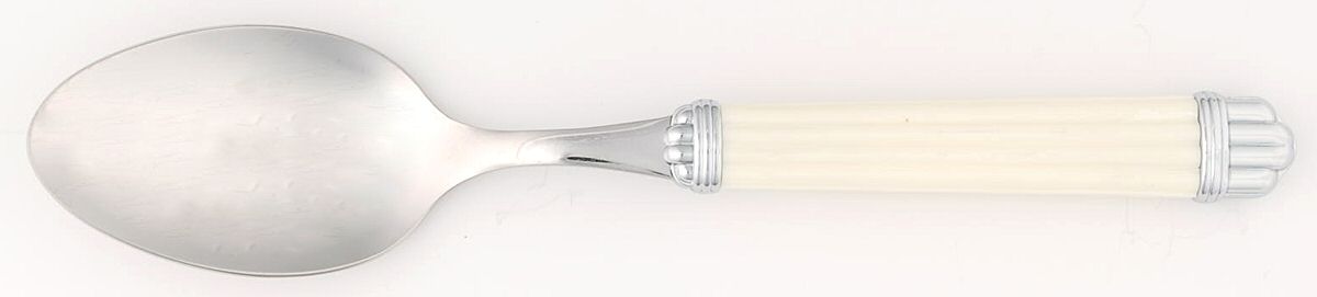 Aria-Ivory (Stainless) Place/Oval Soup Spoon by Christofle France-1