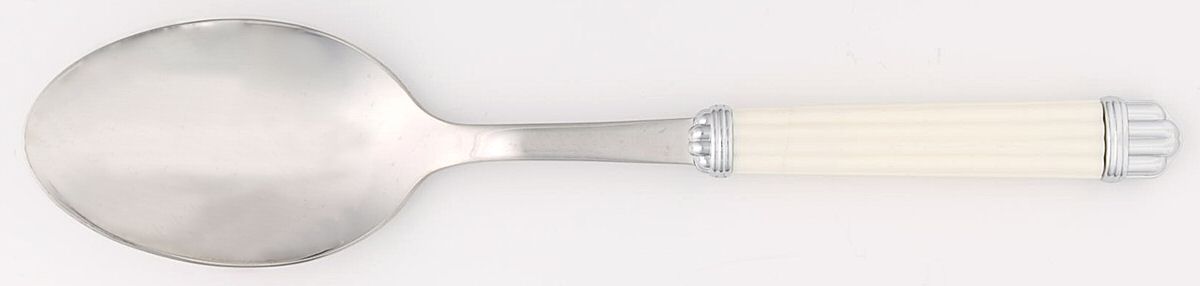 Aria-Ivory (Stainless) Solid Serving Spoon by Christofle France-1