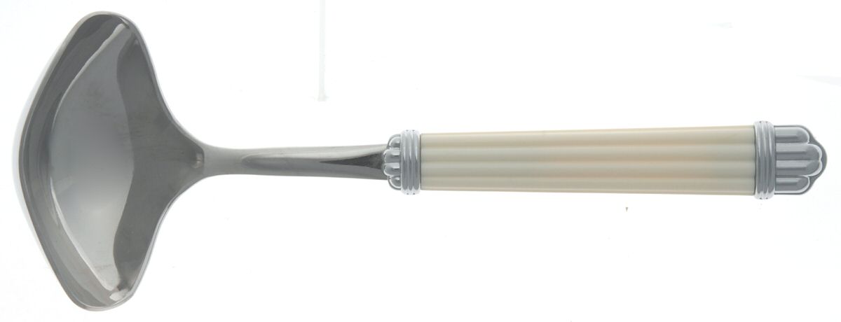 Aria-Ivory (Stainless) Solid Gravy Ladle by Christofle France-1