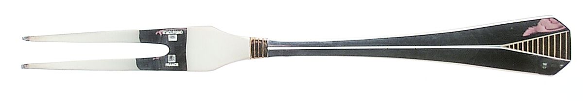 Atlantide Gold (Silverplate, Gold Accent) Snail Fork by Christofle France-1