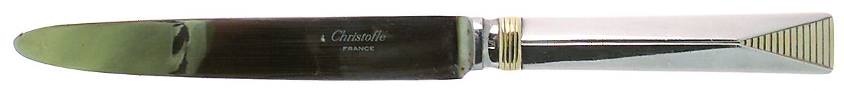 Atlantide Gold (Silverplate, Gold Accent) New French Hollow Knife by Christofle France-1