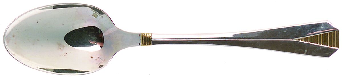Atlantide Gold (Silverplate, Gold Accent) Teaspoon by Christofle France-1