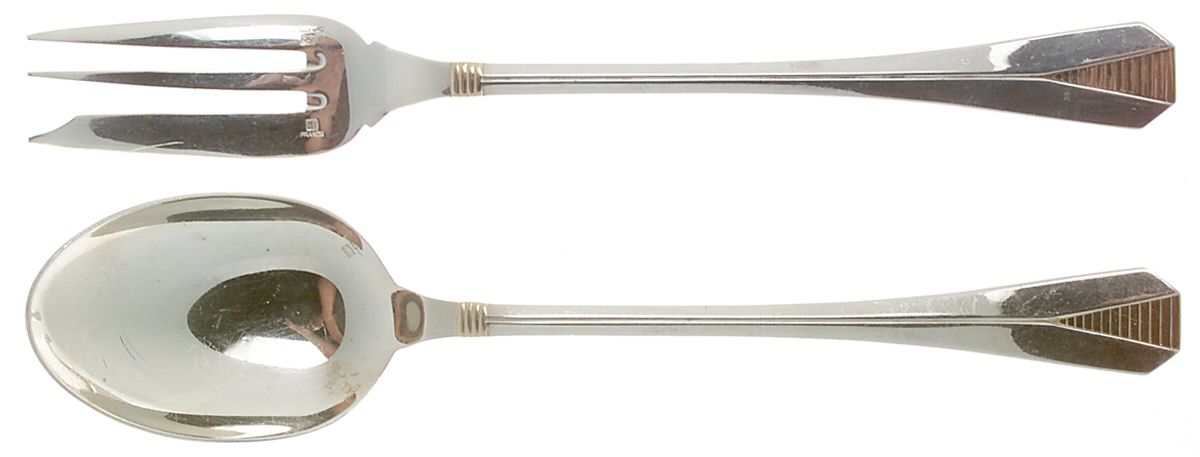 Atlantide Gold (Silverplate, Gold Accent) Solid Serving Set by Christofle France-1