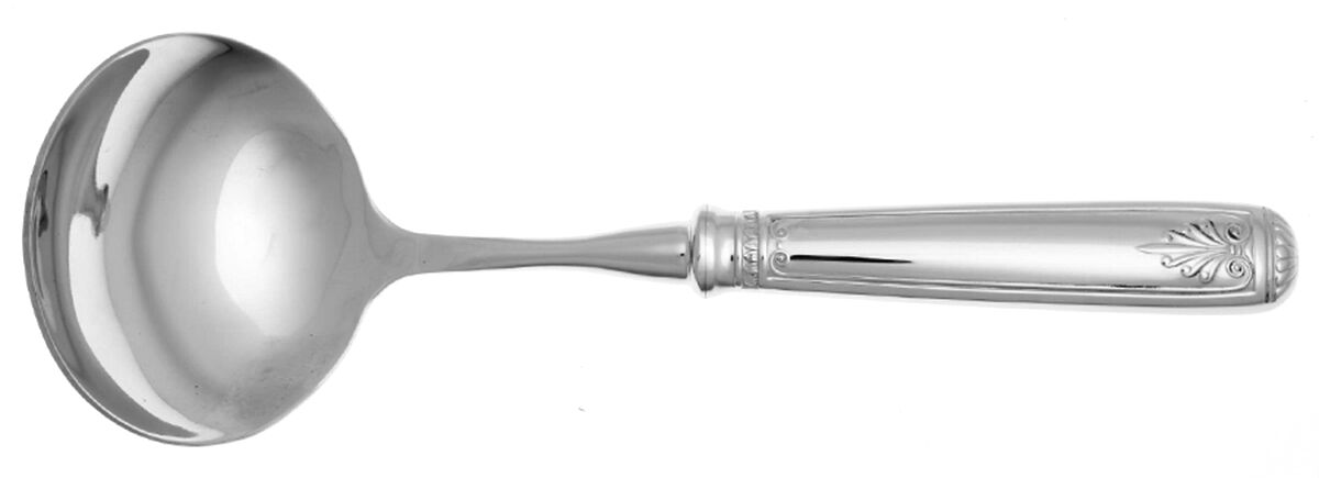 Beauharnais (Stainless) Gravy Ladle with No Spout Stainless Bowl HC by Christofle France-1