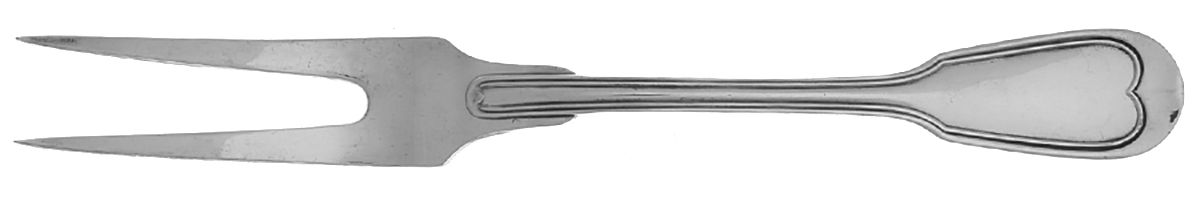 Chinon (Silverplate, 1862) Medium Solid Cold Meat Serving Fork by Christofle France-1