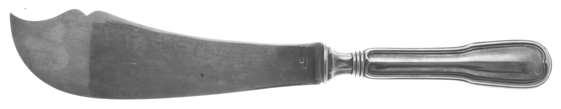 Chinon (Silverplate, 1862) Hollow Handle Fish Serving Knife, Silverplt Blade by Christofle France-1