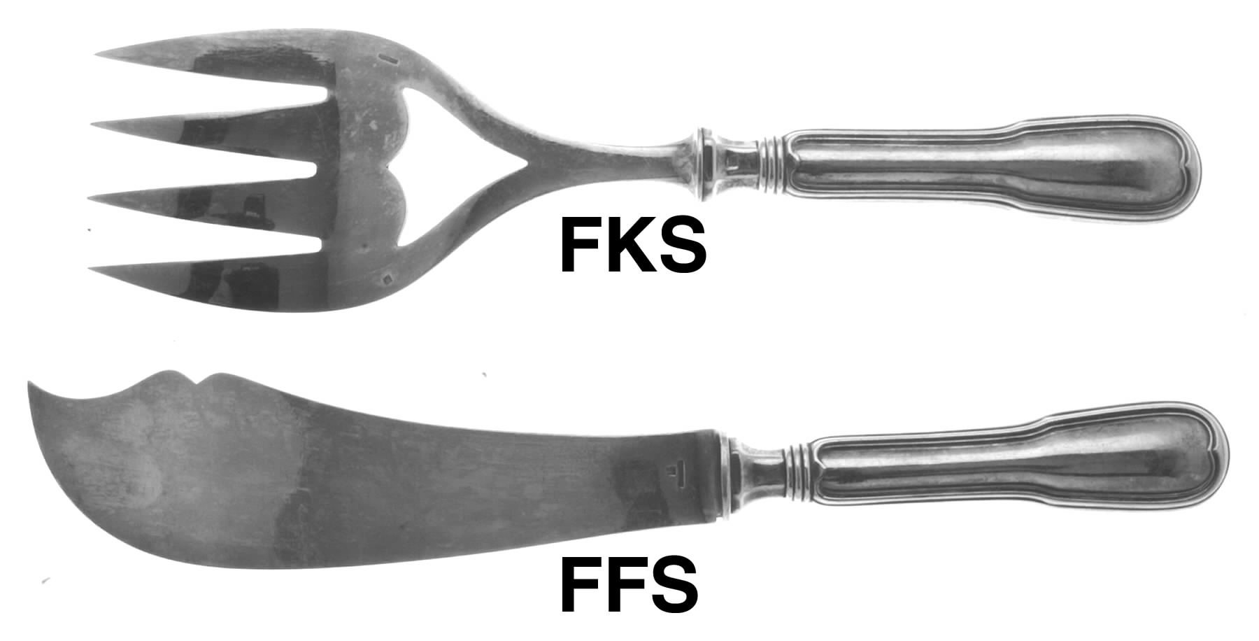 Chinon (Silverplate, 1862) Hollow Handle Fish Serving Set, Silverplate Blade by Christofle France-1