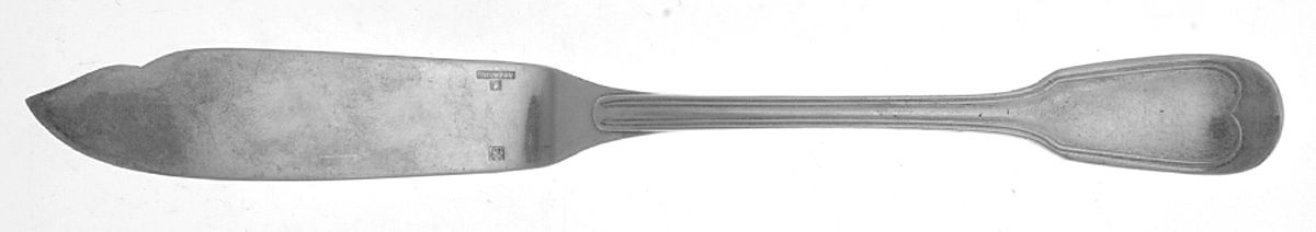 Chinon (Silverplate, 1862) Individual Solid Fish Knife by Christofle France-1