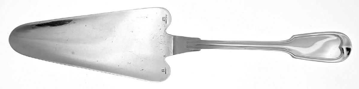 Chinon (Silverplate, 1862) Solid Pie Server by Christofle France-1