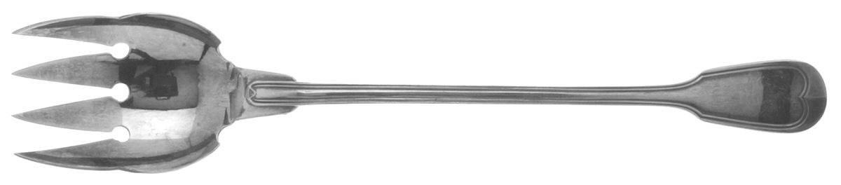 Chinon (Silverplate, 1862) Solid Salad Serving Fork by Christofle France-1