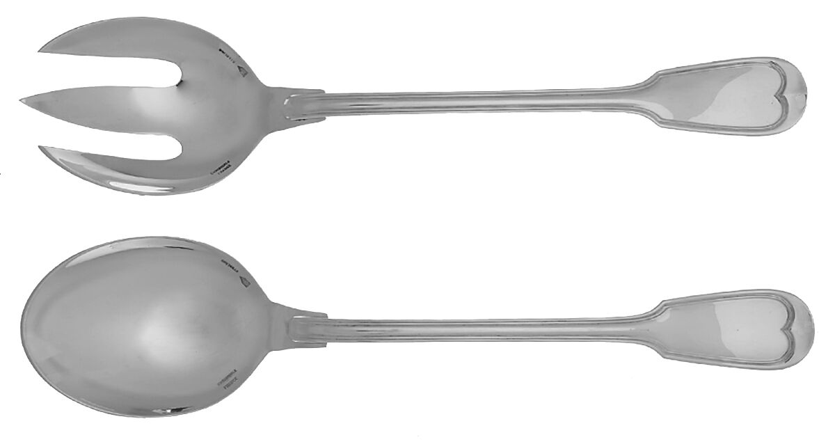 Chinon (Sterling, 1991) (2 Pc) Solid Salad Set by Christofle France-1