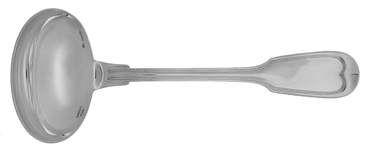 Chinon (Sterling, 1991) Solid Gravy Ladle by Christofle France-1