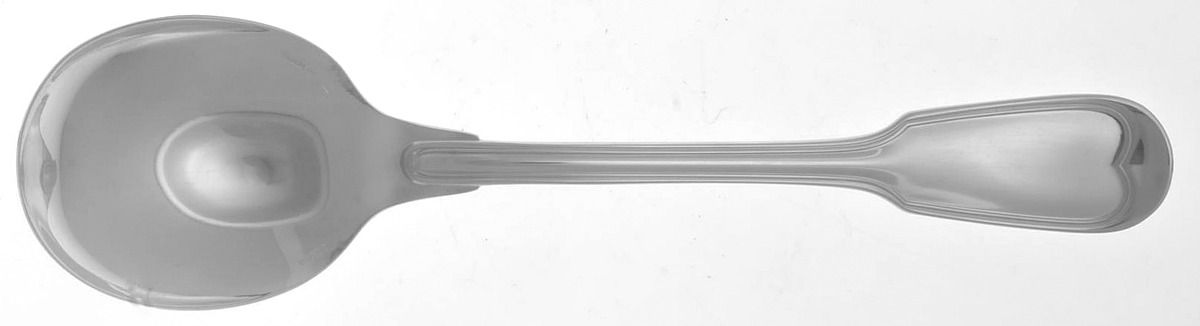Chinon (Sterling, 1991) Round Bowl Soup Spoon (Cream Soup) by Christofle France-1