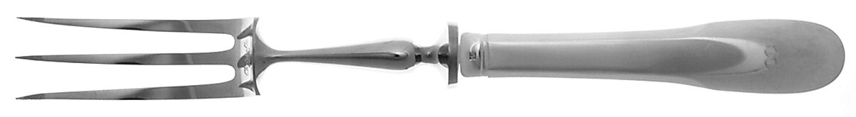 Cluny (Silverplate, 1963) Large Stainless-Prong Roast Carving Fork by Christofle France-1
