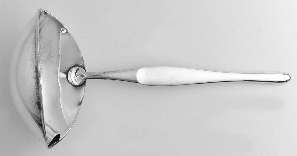 Duo (Silverplate) Dessert Ladle, Solid Piece by Christofle France-1