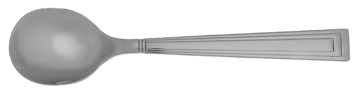 Folio (Stainless) Round Bowl Soup Spoon (Cream Soup) HC by Christofle France-1
