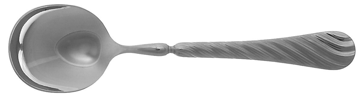 Liane (Stainless) Round Bowl Soup Spoon (Cream Soup) by Christofle France-1