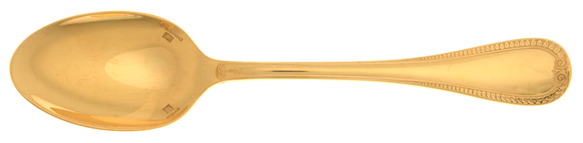Malmaison-Gold (Gold Electroplate) Five O'Clock Teaspoon by Christofle France-1