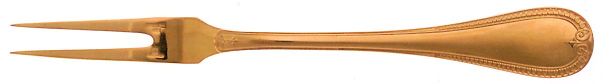 Malmaison-Gold (Gold Electroplate) Snail Fork by Christofle France-1