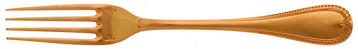 Malmaison-Gold (Gold Electroplate) Dessert Fork by Christofle France-1