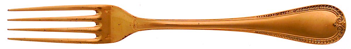 Malmaison-Gold (Gold Electroplate) Fork by Christofle France-1