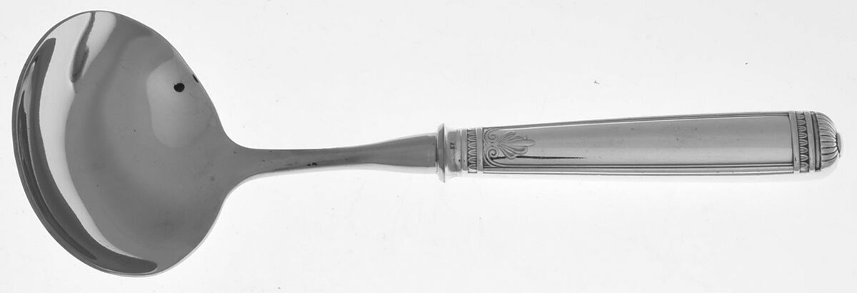 Malmaison (Silverplate, 1967) Gravy Ladle with No Spout Stainless Bowl HC by Christofle France-1
