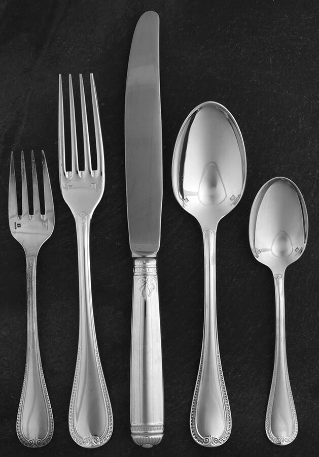 Malmaison (Silverplate, 1967) 40 Piece Estate Set by Christofle France-1