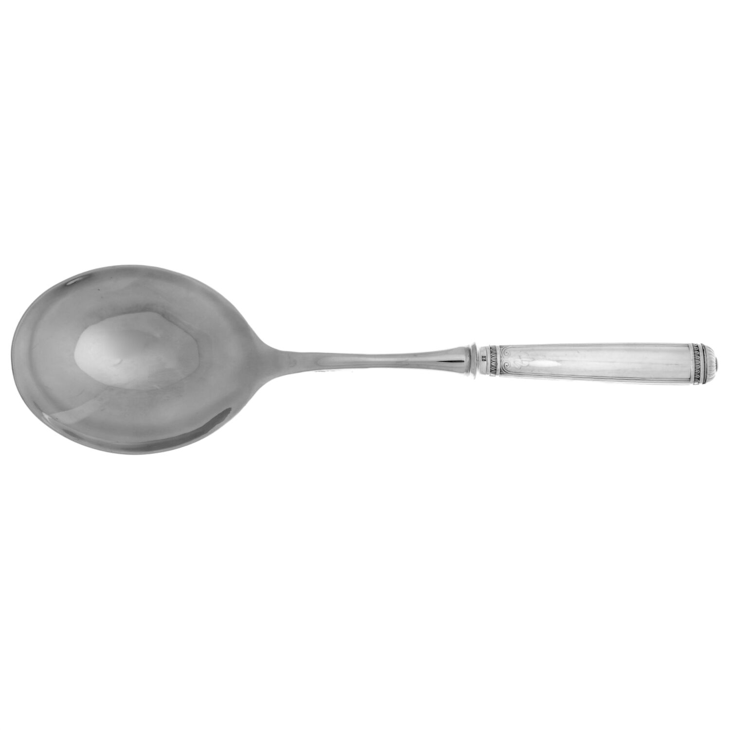 Malmaison (Silverplate, 1967) Casserole Spoon with Smooth Stainless Bowl HC by Christofle France-1