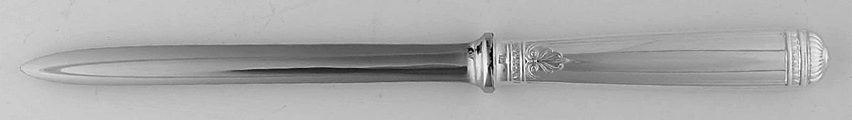 Malmaison (Silverplate, 1967) Letter Opener with Stainless Blade by Christofle France-1