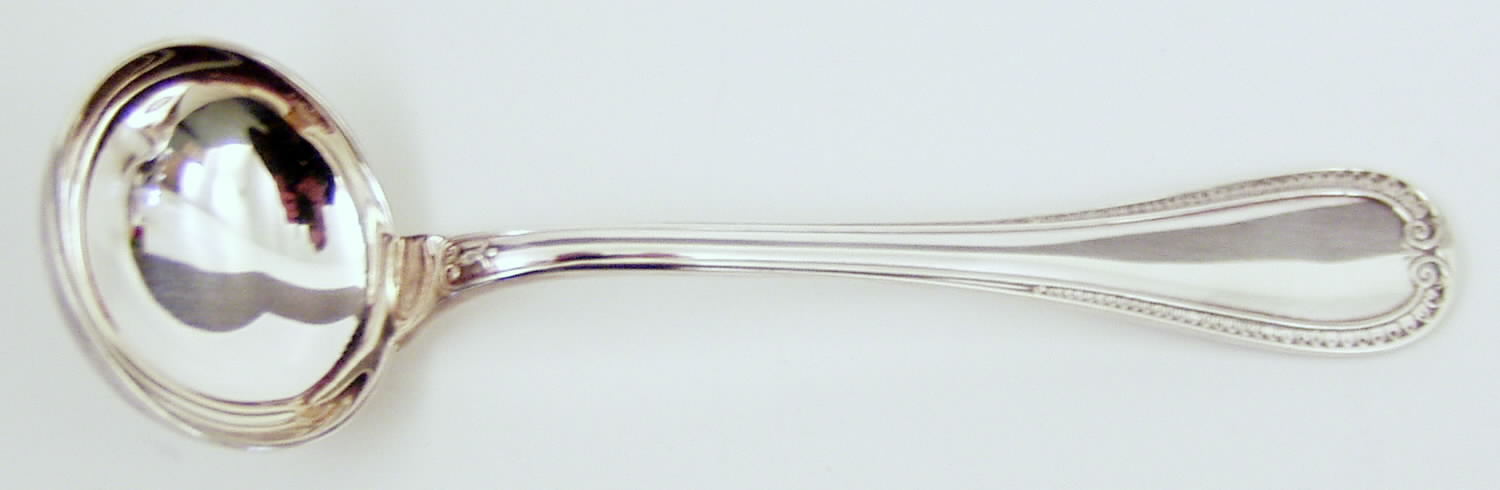 Malmaison (Silverplate, 1967) Solid Piece Cream Ladle by Christofle France-1
