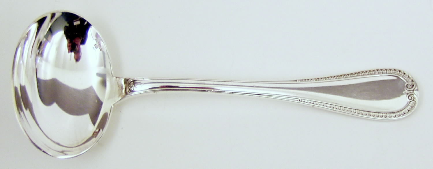 Malmaison (Silverplate, 1967) Solid Gravy Ladle by Christofle France-1