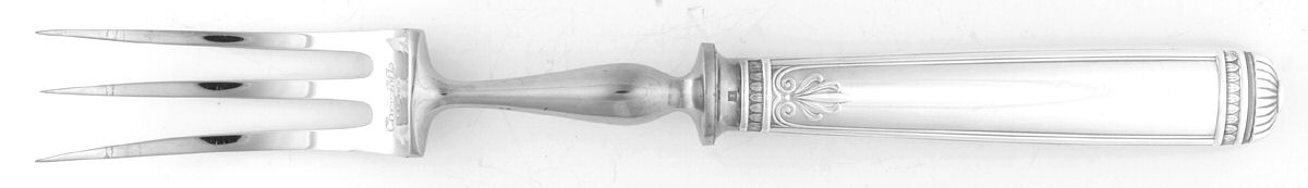 Malmaison (Silverplate, 1967) Large Stainless-Prong Roast Carving Fork by Christofle France-1