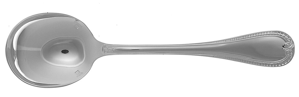 Malmaison (Silverplate, 1967) Round Bowl Soup Spoon (Cream Soup) by Christofle France-1