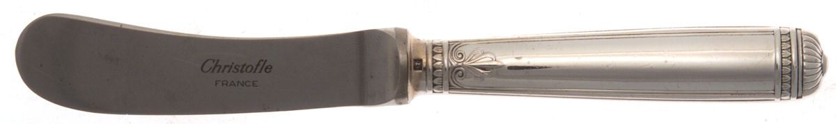 Malmaison (Silverplate, 1967) Butter Spreader Hollow Hdl-Paddle/Stainless Blade by Christofle France-1
