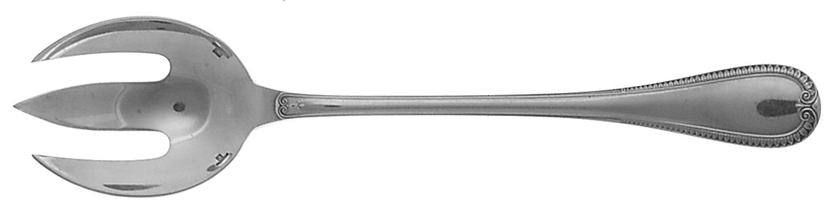Malmaison (Silverplate, 1967) Solid Salad Serving Fork by Christofle France-1
