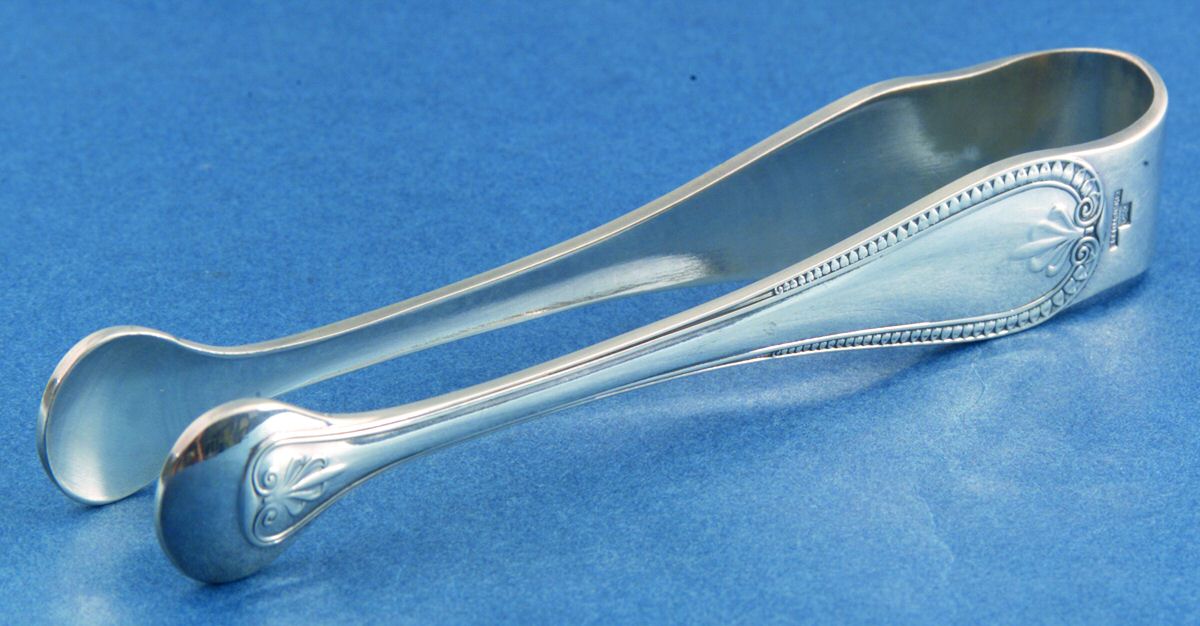 Malmaison (Silverplate, 1967) Sugar Tongs by Christofle France-1