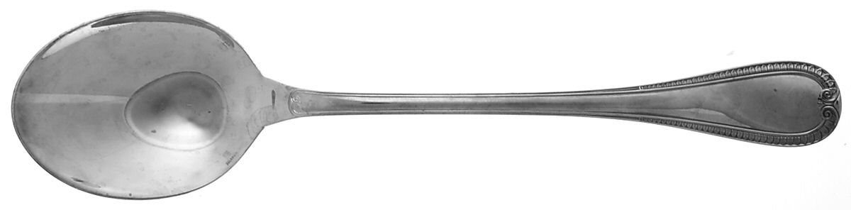Malmaison (Silverplate, 1967) Solid Salad Serving Spoon by Christofle France-1