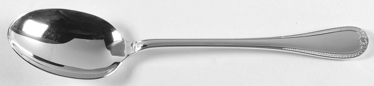 Malmaison (Silverplate, 1967) Solid Serving Spoon by Christofle France-1