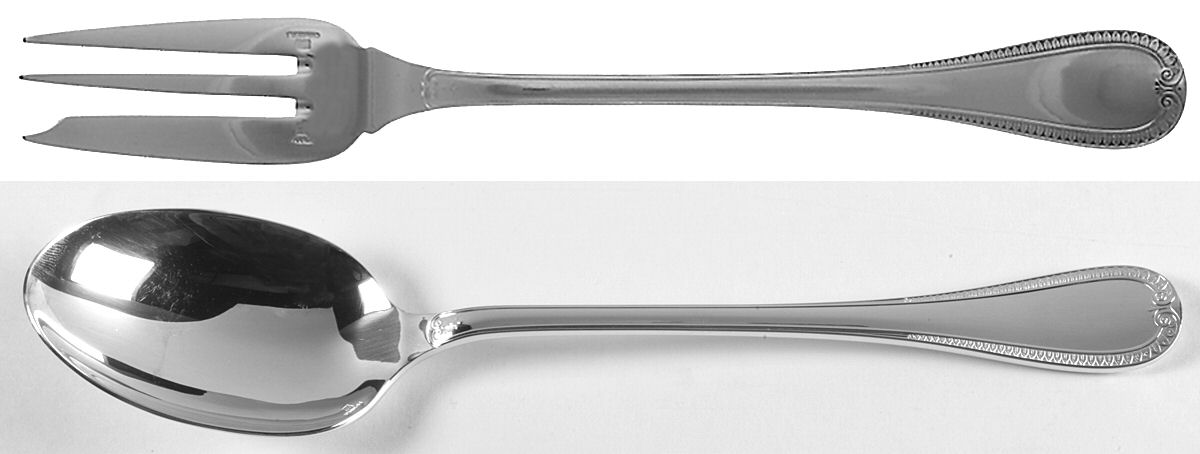 Malmaison (Silverplate, 1967) Solid Serving Set by Christofle France-1