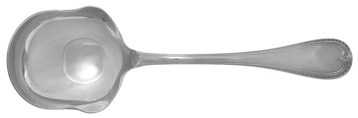 Malmaison (Silverplate, 1967) Boiled Potato Ladle, Solid Piece by Christofle France-1