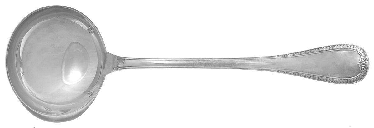 Malmaison (Silverplate, 1967) Dessert Ladle, Solid Piece by Christofle France-1