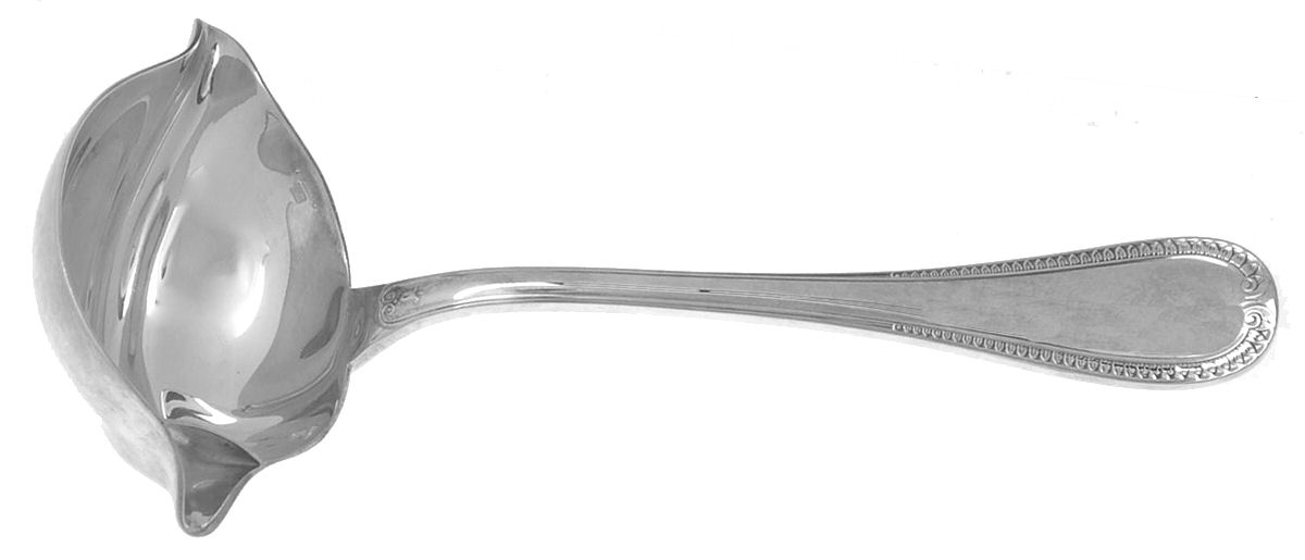Malmaison (Silverplate, 1967) Solid Fat & Lean Gravy Ladle by Christofle France-1