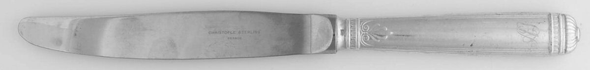 Malmaison (Sterling) Monogram Modern Hollow Knife by Christofle France-1